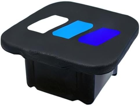 2 Inch Tri-Color 3 Color Logo Trailer Hitch Tube Cover Plug Cap, Rubber - Image 2