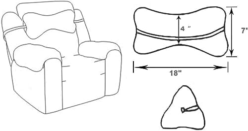 Head Recliner Pillow Adjustable Cotton Headrest Pillows - Image 7