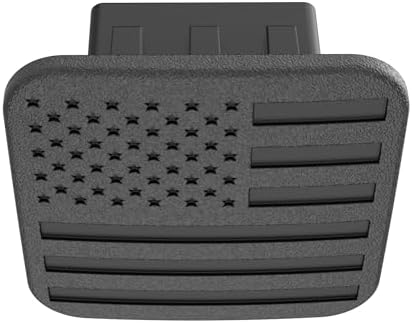 2" Black American Flag Hitch Plug Cover - Image 7