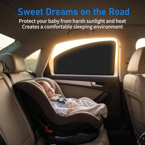 4 PCS Car Side Window Sun Shade, 24.40" x 18.89" x 12.99" 31.49" x 18.89" Front - Image 7