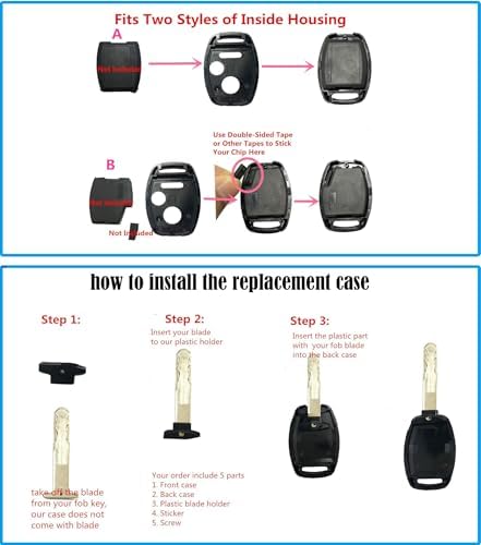 No Cutting Required Replacement Key Fob Cover Shell fits - Image 6