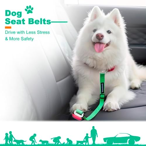 2 PCS Dog Seat Belt for Car Frskcssd Adjustable Dog Car Harness Heavy Duty - Image 6