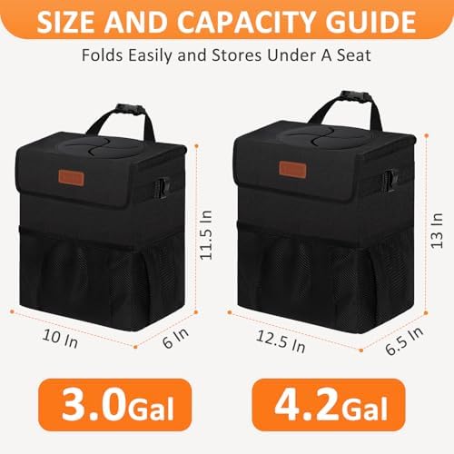 Vankor Car Trash Can with Lid Leak Proof Car Accessories - Image 7
