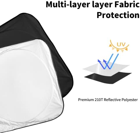 Windshield Sun Shade for Honda Accord 2018-2024 2025 2026 4 Layers Sunshade - Image 6