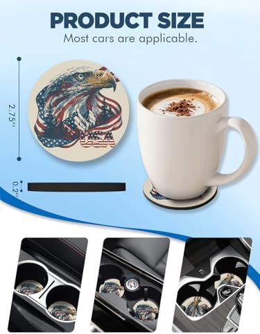 WOCOCN Car Coasters for Cup Holders - Image 6