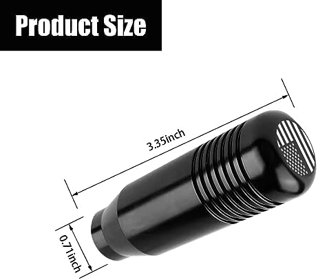 1 PC Comfort Grip Shift Knob, 3.34" x 1.18" American Flag Alloy Shifter - Image 2