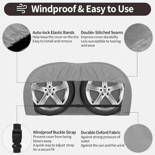 PureFit Waterproof Dual-Axle Tire Cover 27"-30" 2 Packs - Image 7