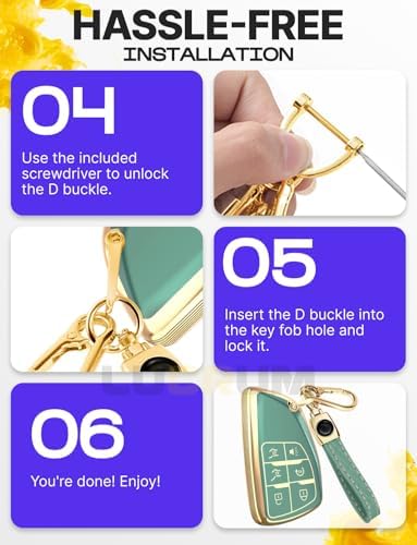 Lucrum Compatible with Chevy, Buick Key Fob Cover & Keychain - Image 7