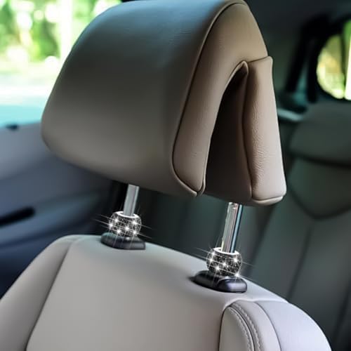 4PCS Bling Car Headrest Collars, Crystal Rhinestone Vehicle Head Rest Collars - Image 6