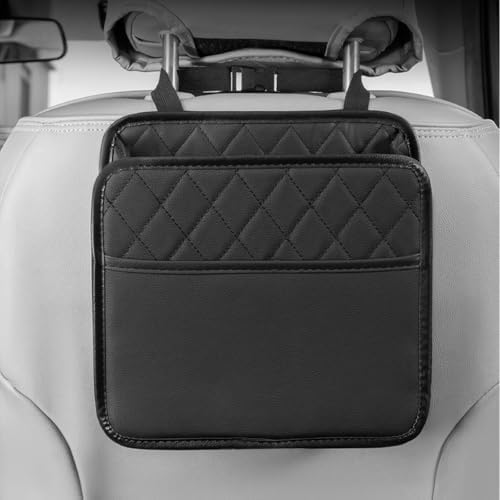 Car Back Seat Organizer PU Leather Hanging Storage Bag - Image 7