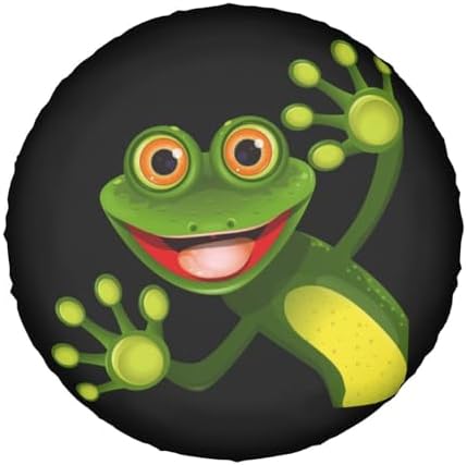 Merry Green Frog Cute Animal Spare Tire Cover Weatherproof Waterproof Tire - Image 7
