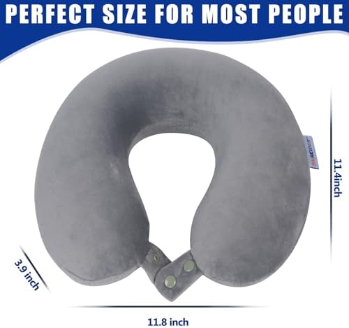 SAIREIDER Travel Pillows for Sleeping Airplane 100% Pure Memory Foam Neck - Image 6