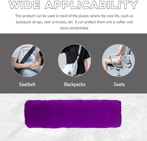 2 PCS Seat Belt Shoulder Pads, Soft Fluffy Plush Seat Belt Shoulder Strap Covers - Image 6
