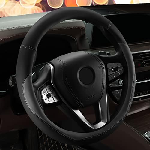 HOTOR Car Leather Steering Wheel Cover Universal 14.5"-15" - Image 2