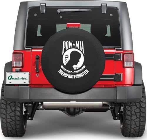 Quadratec Spare Tire Cover, POW MIA Never Forgotten Memorial by Quadratec
