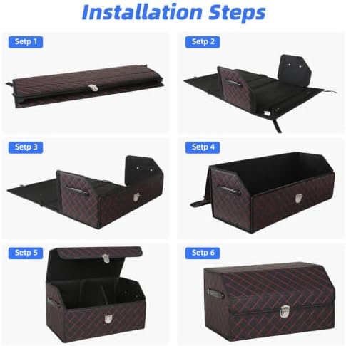 Car Trunk Organizer with Sturdy Faux Leather Lid - Image 7