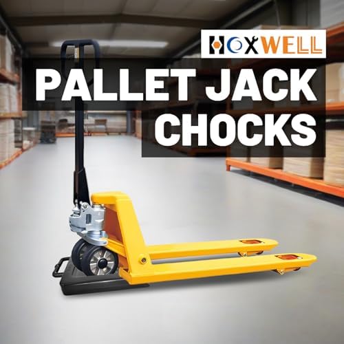 HOXWELL Rubber Heavy Duty Pallet Jack Rubber Wheel Chock 1 Pack, Premium Pallet - Image 7
