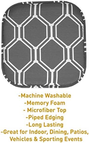 Sweet Home Collection Chair Cushion Memory Foam Pads Honeycomb Pattern Slip Non - Image 3