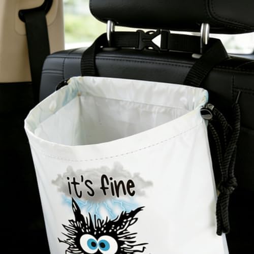 Black Cat Car Trash Bag - Image 7
