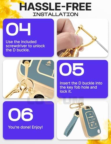 Lucrum Compatible with Chevy, Buick Key Fob Cover & Keychain - Image 7
