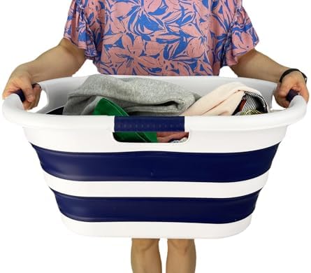 SAMMART 40L Set of 2 Collapsible Plastic Laundry Hamper - Image 7