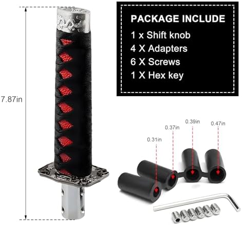 KVAEY Samurai Sword Shift Knob, Automotive Katana Manual Transmission Gear - Image 2