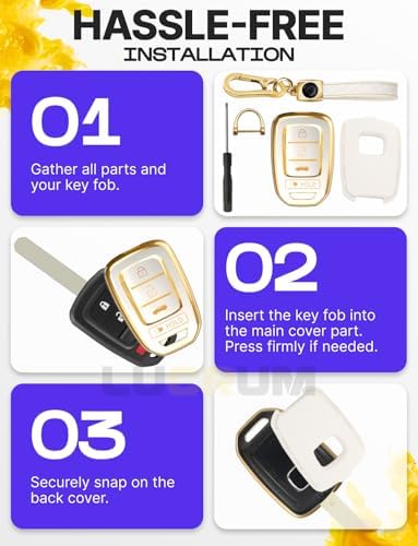 Lucrum Compatible with Honda Key Fob Cover & Keychain - Image 7