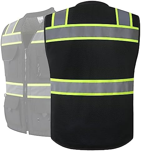 JKSafety Hi-Vis Unisex Surveyor Safety Vest Heavy Duty PPE Inner Pockets - Image 7