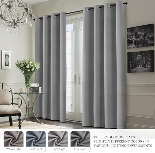 Yakamok Dove Grey 100% Blackout Curtains 63 Inches Long 50" Wide 2 Panel - Image 7