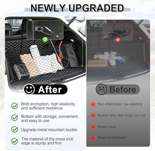 Amiss Truck Bed Cargo Net with Side Organizer, Compatible with 2024 2025 2026 - Image 6