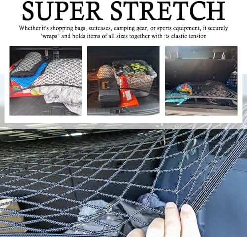 Upgrade Cargo Net for SUV with 4 Hooks Stretchy 32x23 to 63x47 - Image 7