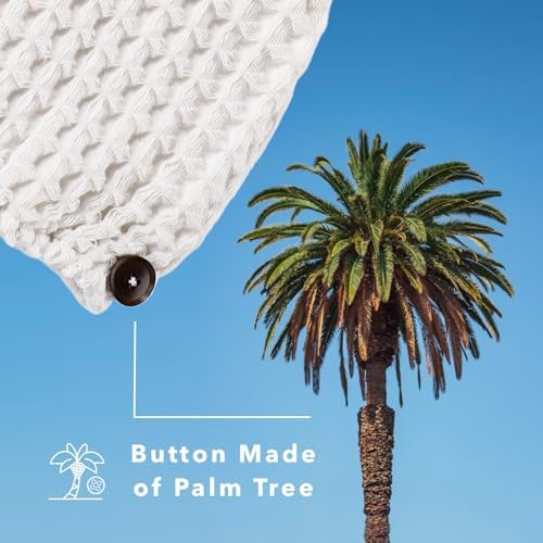 Luxury Organic Japanese Cotton Hair Drying Waffle Towel Wrap - Image 6