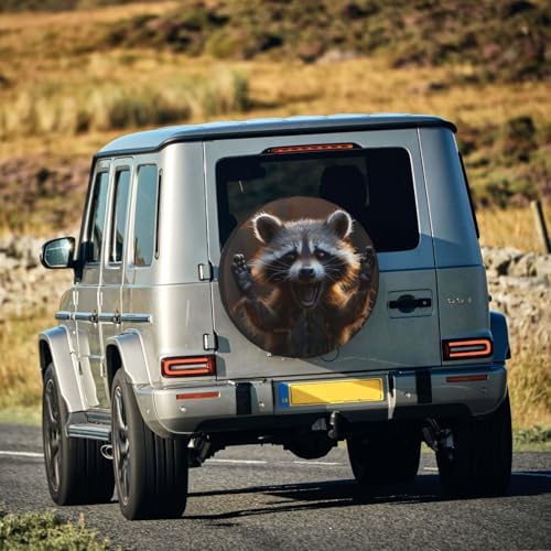 Raccoon Spare Tire Cover Weatherproof Universal Wheel Protectors Wheel Covers - Image 7