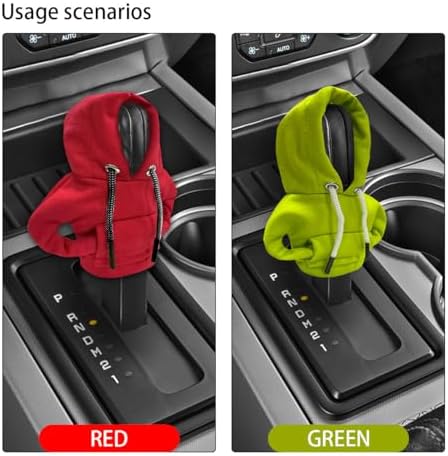 JOYCOURT 2PCS Car Gear Shift Hoodie Auto Shifter Knob Cover - Image 7