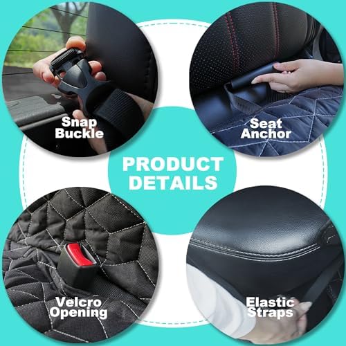 Meginc Dog Car Seat Cover for Back Seat, Waterproof Non-Slip Bench Protector - Image 7