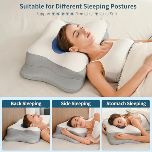 Cervical Neck Pillow for Pain Relief, Contour Memory Foam Pillows for Sleeping - Image 7