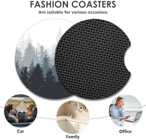 2 Pack Car Coasters,2.75-inch Neoprene Non-Slip Cup Holder Coasters - Image 7
