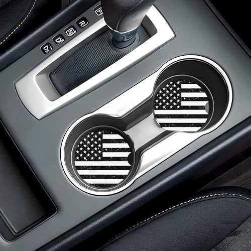 American Flag Retro Car Cup Holder Coasters 2 Pack 2.63" - Image 7