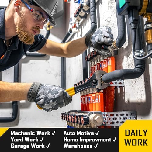 COOLJOB Mechanic Safety Work Gloves, Enhanced Anti-Slip Grip Tactical Gloves - Image 6