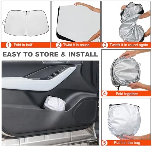 Foldable Front Windshield Sunshade fit - Image 7