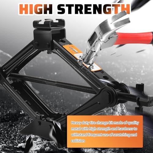 2 Ton Scissor Jack for Car Set Heavy Duty, Portable Car Jack Kit Includes - Image 7