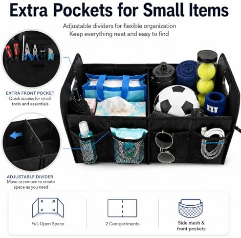 PAT SAM'S Car Trunk Organizer for SUV, Collapsible Storage Box - Image 6