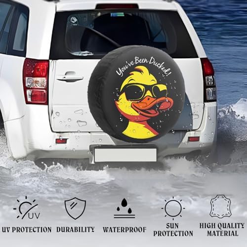 OYIXIO Waterproof PU Leather Spare Tire Cover,17" Duck Tire Cover - Image 7