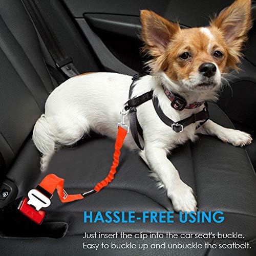 URPOWER 2 Pack Dog Seat Belt, Retractable Dog Car Harness Adjustable Pet Safety - Image 6
