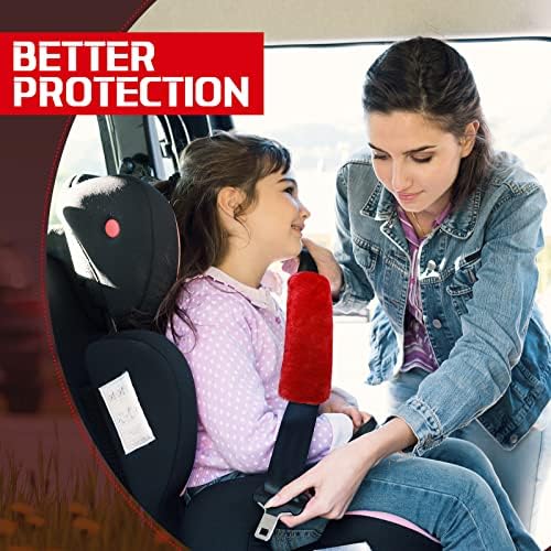 Boao 4 Pack Sheepskin Seat Belt Cover Shoulder Pad - Image 6