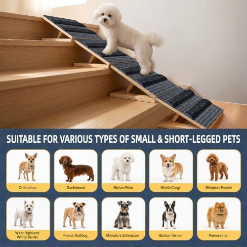 Upgraded Dog Ramps for Stairs, Adjustable Stair Ramp for Dogs - Image 7