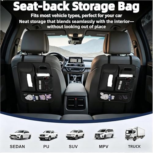 Car Seat Back Organizer, Car Organizers and Storage, Suitable - Image 6