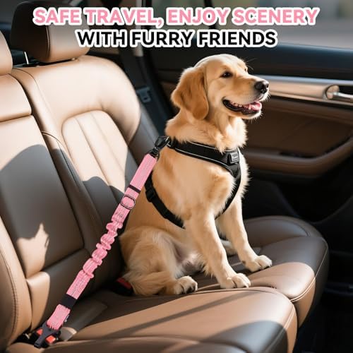 Pawaboo 1Pack Dog Car Seatbelt, 3-in-1 Dog Tether - Image 7