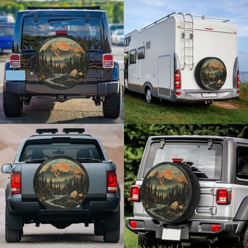 Mountain Spare Tire Cover 16in Spare Wheel Covers Tire Storage Cover - Image 6