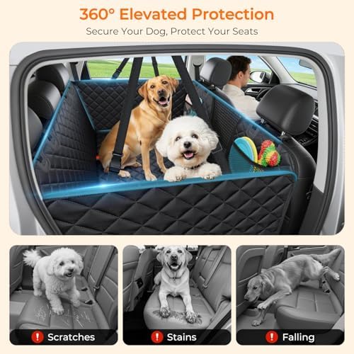URPOWER Back Seat Extender for Dogs, Large Hard Bottom Dog Car Seat Cover - Image 6